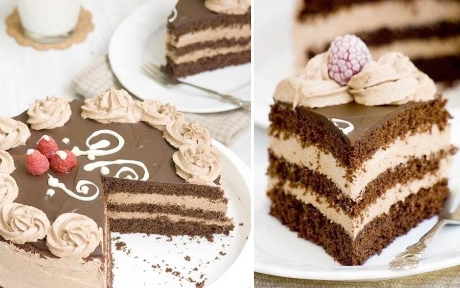 Шоколадно-банановый бисквитный торт фото рецепты десертов