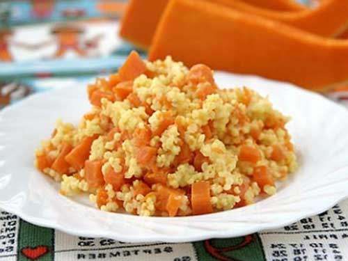 Каша пшеничная с тыквой, черносливом и морковью фото рецепты гарниров