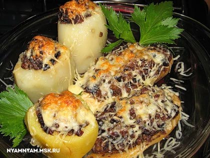 Овощи, фаршированные грибами фото рецепты для аэрогриля