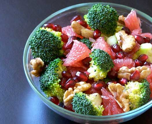 Салат с брокколи и грейпфруктом фото рецепт