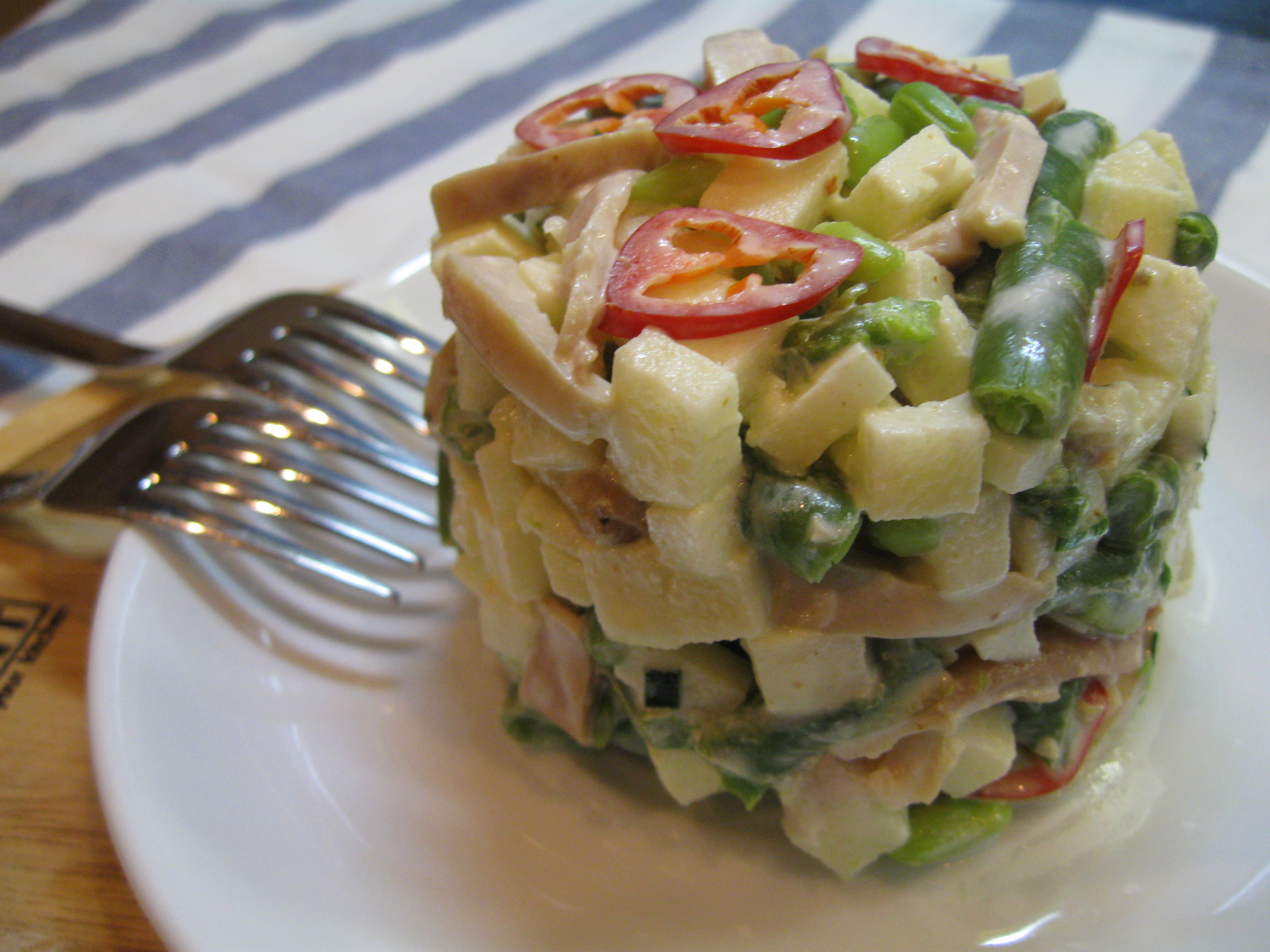 Салат с зелёной фасолью " Весна " фото рецепты салатов