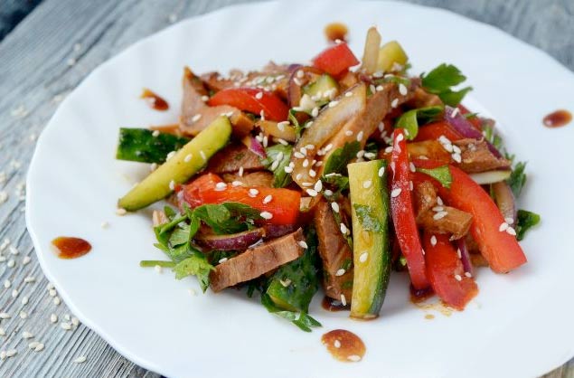 Огурчики с мясом по-китайски фото рецепты салатов