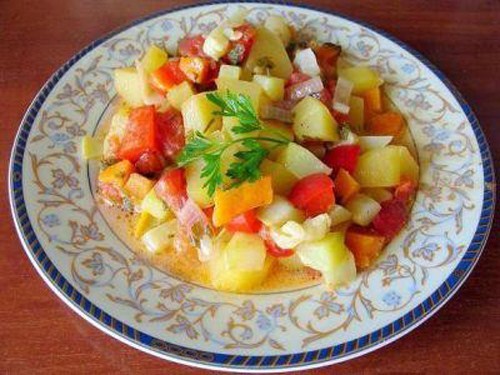 Овощное рагу из кабачков с картофелем фото рецепты вторых блюд